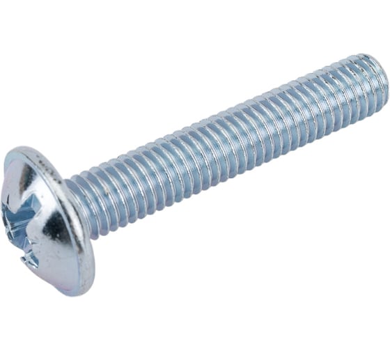 Винт ZAMETAL М8x45, с полусфер. гол. и прессш., DIN 967, оц., уп. 100 шт. ZA514523