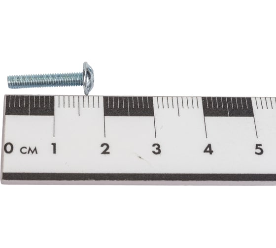 Винт ZAMETAL М3x16, с полусфер. гол. и прессш., DIN 967, оц., уп. 1000 шт. ZA513984