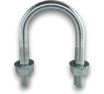 Хомут U образный Керн комплект гост 24137-80 м8х45 + 2 гайки + 2шайбы. оцинкованный. 10 комплектов RKU00080452010