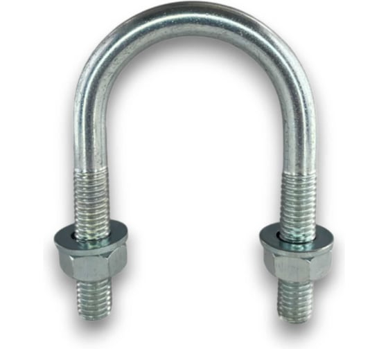 Хомут U образный Керн комплект гост 24137-80 м8х40 + 2 гайки + 2шайбы. оцинкованный. 10 комплектов RKU00080402010 1