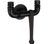 Крючок настенный Larvij двойной в стиле Лофт, 165x110x69мм PIPE27BL