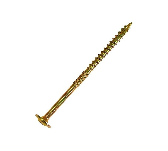 Саморез по дереву HIMTEX проф. желт. тарельчатая голова Torx 50, 10х160, 50 шт. 10160Wh
