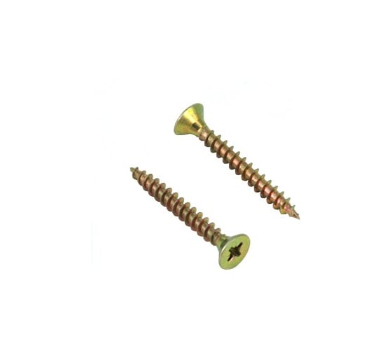 Саморез конструкционный Госкреп универсальный пот.гол. 4,0х50 желт. цинк (120 шт) (тк=16) 14-0023071 1