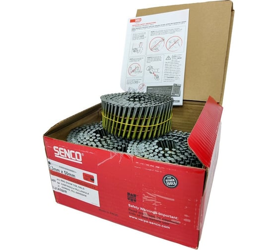 Барабанные гвозди Senco 2.3x50 Ring HDG, ершеные, горячий цинк, 2400 шт. EL21ASBHR