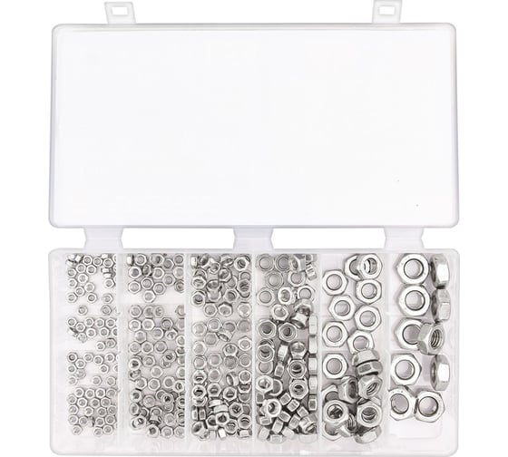 Гайки нержавеющие Rockforce 3-10мм, набор 300 предметов RF-06773(62173) 1