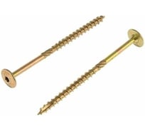 Конструкционный саморез по дереву HIMTEX желтый тарельчатая голова NORM Torx 30 6*70 (200 шт.) fix 06070Whc