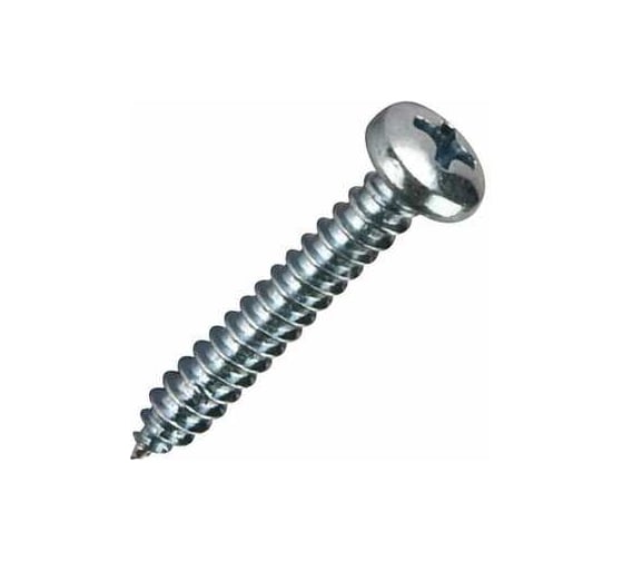 Шуруп STARFIX 3.5х16мм, полусф. головка, белый цинк, острый, DIN7981, 1000шт в карт. уп. SM-30276-1000 1