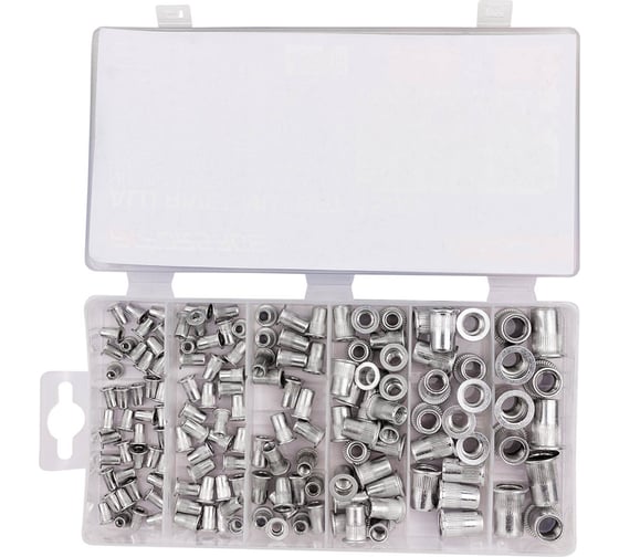 Заклепки резьбовые Rockforce алюминиевые М3-М10, набор 150 предметов RF-36460(62195) 1