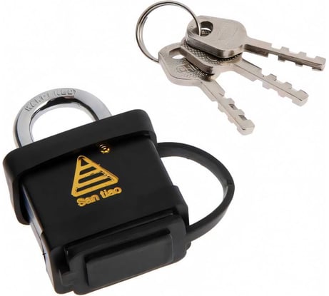 Навесной замок Сималенд 32 мм, влагозащищенный, короткая дужка, 3 ключа 5392202