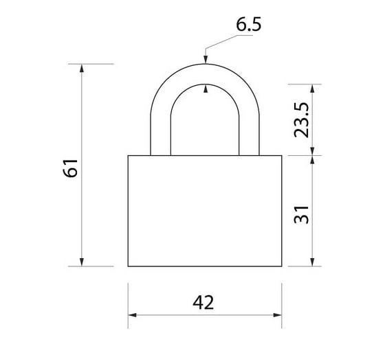 Навесной замок Сималенд тип 5 6.5x42 мм 622431