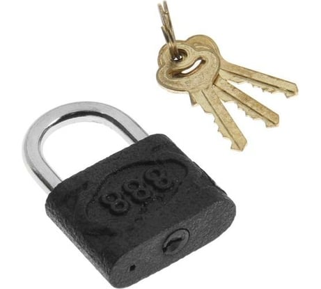 Навесной замок Сималенд материал корпуса чугун, 38 мм, черный, 1 шт. 5364656