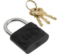 Навесной замок Сималенд материал корпуса чугун, 48 мм, черный, 1 шт. 5364657