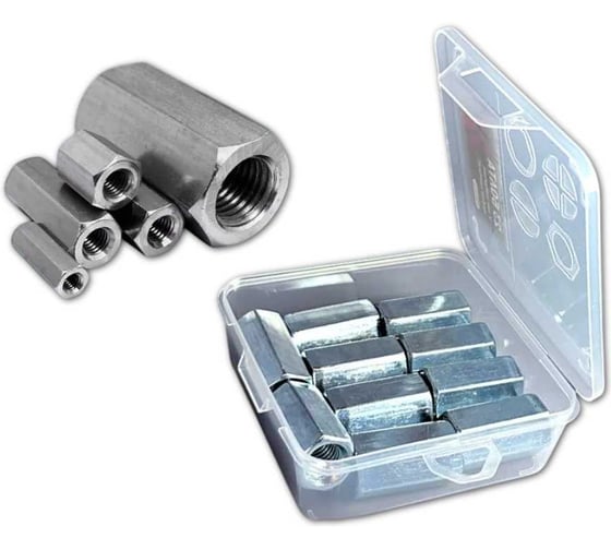 Гайка переходная 23 Болта М12 ОЦ DIN 6334 в органайзере, 10 шт. А18000120030507орг-ф10 1