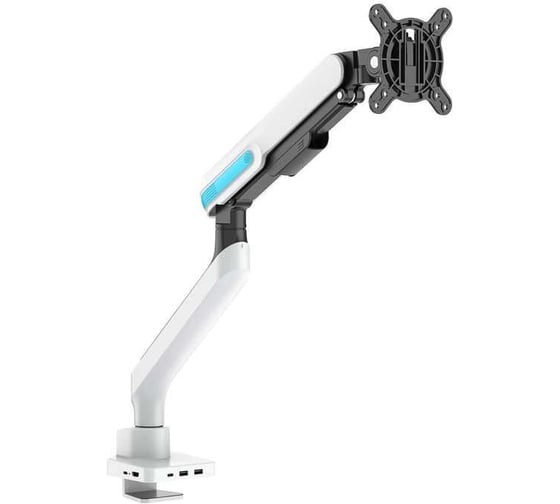 Кронштейн EXELLTECH Exell EXi-MG71-H для монитора 17-32, газлифт, VESA 100x100 мм, до 10 кг, наклон +45/-45, поворот +90/-90, вращение +90/-90, USB Type-C разветвитель, бе 108683 1