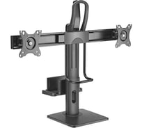 Кронштейн EXELLTECH Exell EXi-MT52 для 2-х мониторов 17-28,настольная подставка с вертикальной регулировкой 245-400 мм, VESA 100x100 мм, до 6 кг, наклон +45/ - 45, поворот +40 108653