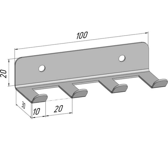Крючки для ключей Parallax в прихожую оранжевый 100х30 524OR0300200100-KRK