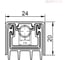 Порог автоматический врезной Doorlock DL PROFILE 24/20 L=820мм 76132 2
