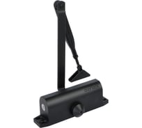 Доводчик Doorlock DL75 DA EN4/5 черный, с регулируемой функцией задержки закрывания, крепежные размеры 162-168ммX19мм 77308