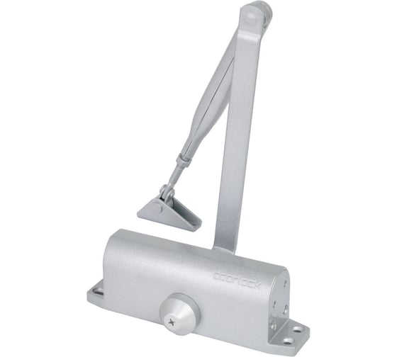 Доводчик Doorlock DL75 DA EN4/5 серебристый, с регулируемой функцией задержки закрывания, крепежные размеры 162-168ммX19мм 77305 1