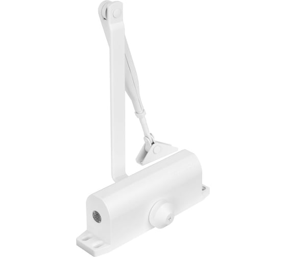 Доводчик Doorlock DL75 DA EN4/5 белый, с регулируемой функцией задержки закрывания, крепежные размеры 162-168ммX19мм 77306 1