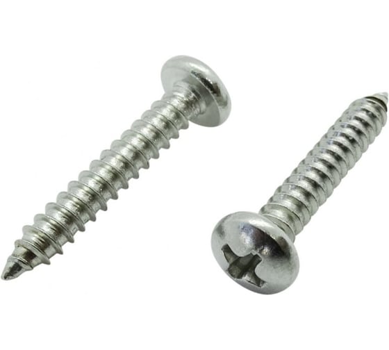 Шуруп STARFIX 2.2х6.5 мм полусф. головка, белый цинк, острый, DIN 7981 (2000 шт в карт. уп.) SMC1-17327-2000 1