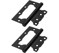 Комплект Rucetti RFH-100*75*2,5 BL TEC, петля стальная без врезки, черный, 2шт 9016041