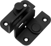 Щеколда дверная с проушиной DOMART (65), левая черный 4660046023416