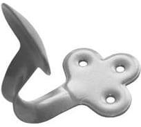 Крючок-вешалка фигурный мод.1 серый металлик (комп. 50 шт)