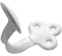 Крючок-вешалка фигурный мод.1 белый (комп. 50 шт)