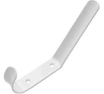 Крючок-вешалка 2-х рожковый белый (комп. 50 шт)