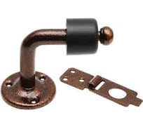 Стопор дверной с фиксатором DOMART 60x50 мм медь антик 4660046008734