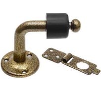 Стопор дверной с фиксатором DOMART 60x50 мм бронза антик 4660046008710