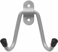 Крючок двойной DOMART мод.  2 серый металлик 4660046015541