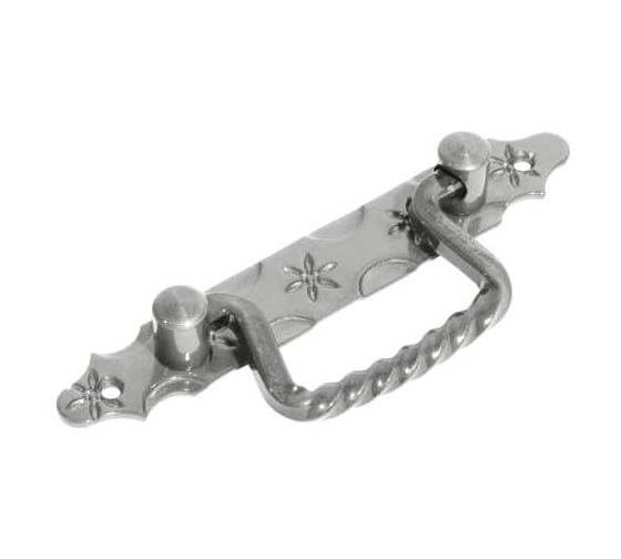 Ручка-скоба откидная DOMART (185), кованая, черненое серебро серия Кострома 4660046004743 1