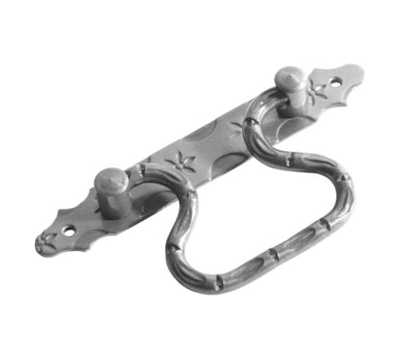 Ручка-скоба откидная DOMART (185) мод.2, кованая, черненое серебро серия Кострома 4660046006709 1