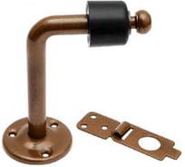 Стопор дверной с фиксатором DOMART 100x50 мм коричневый металлик 4660046008789