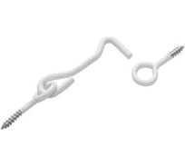 Крючок прутковый DOMART 105мм, мод. 2 белый 4620007781342