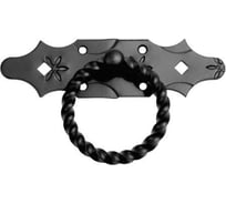 Ручка-кольцо DOMART РК-80 мод.5, кованое, черный серия Кострома 4660046006631