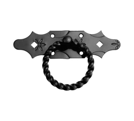 Ручка-кольцо DOMART РК-80 мод.5, кованое, черный серия Кострома 4660046006631 1