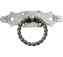 Ручка-кольцо DOMART РК-80 мод.5, кованое, черненое серебро серия Кострома 4660046006624