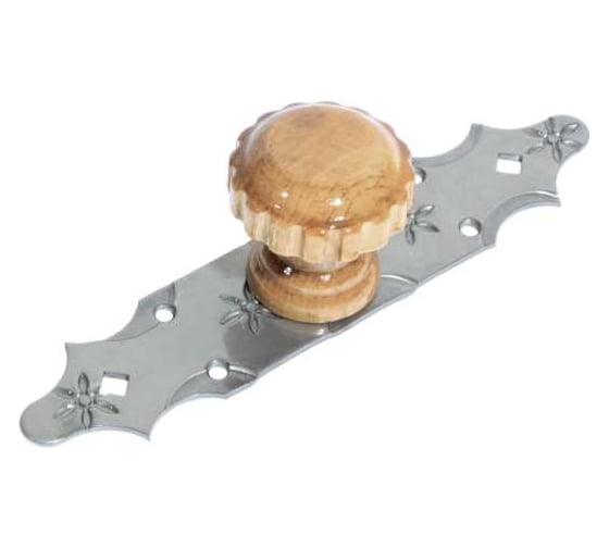 Ручка-кноб на планке DOMART кованая/ черненое серебро серия Кострома 4660046006389 1