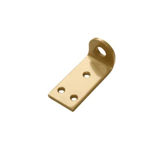 Проушина усиленная угловая DOMART 80x45x40, толщина 5 мм, золото 4607111628848 1