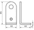 Проушина усиленная угловая DOMART 40x85x40, толщина 5 мм, золото 4620007789904 2