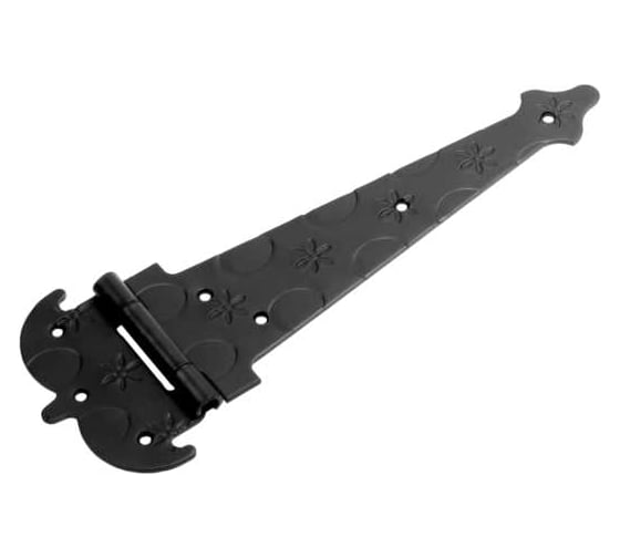 Петля-стрела DOMART фигурная ПС-300 мод. 2 кованая, черный серия Кострома 4660046004217 1