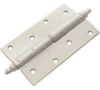 Петля DOMART ПН-120 с фигурным запятником, левая белый антик 4607111623430