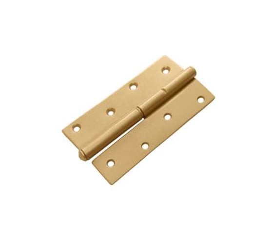 Петля DOMART ПН-130 с простым запятником, правая золото 4607111623485 1