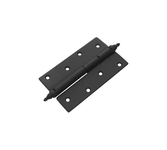 Петля DOMART ПН-120 с фигурным запятником, правая черный 4607111623331 1