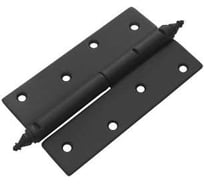 Петля DOMART ПН-120 с фигурным запятником, левая черный 4607111623423