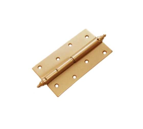 Петля DOMART ПН-130 с фигурным запятником, левая золото 4607111623751 1