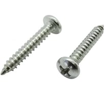 Шуруп STARFIX 3.5x25 мм полусферическая головка, белый цинк, острый, DIN 7981, 15000 шт в коробе SM-30285-15000